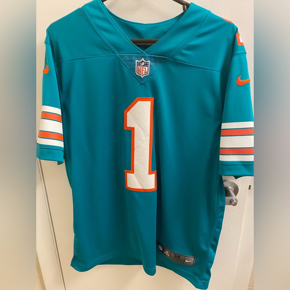 Used Tua Tagovailoa Miami Dolphins Nike Alternate Vapor Limited Jersey - Medium